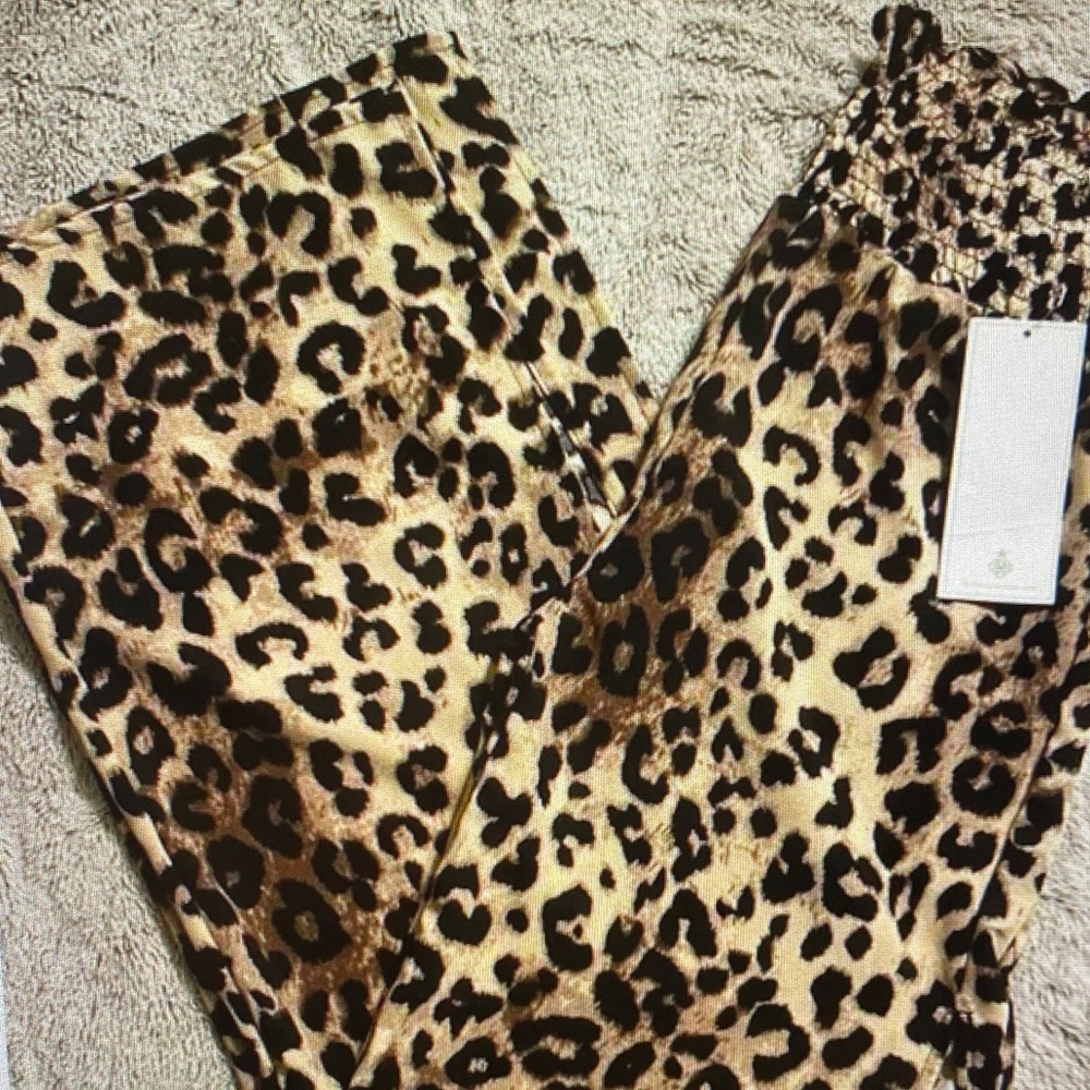 Leopard Print Wide Leg Pants
